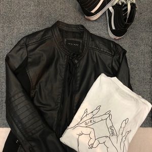 All Black Leather Jacket